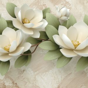 3D фотообои "Композиция из кувшинок"