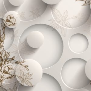 3D фотообои "Разнообразие кругов"