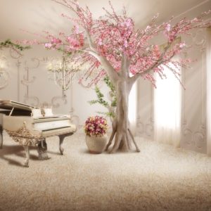 3D фотообои "Рояль у дерева"