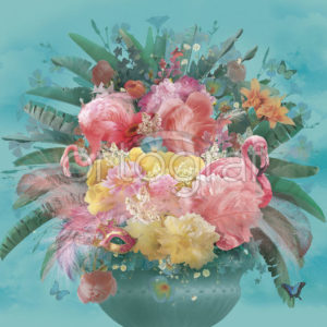 Изображение #32246 Paradise flamingos фотообои