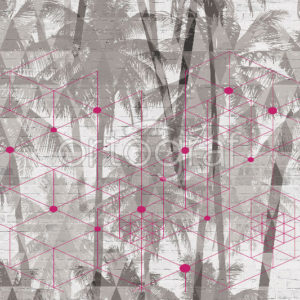 Изображение #32774 Jungle geometry pink фотообои