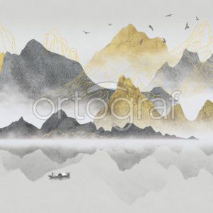 Изображение #34555 Gold and grey mountains фотообои