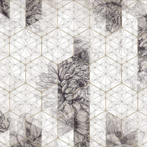 ИЗОБРАЖЕНИЕ #31535 FLOWER GEOMETRY BEIGE фотообои