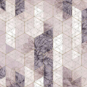 ИЗОБРАЖЕНИЕ #31536 FLOWER GEOMETRY PINK фотообои