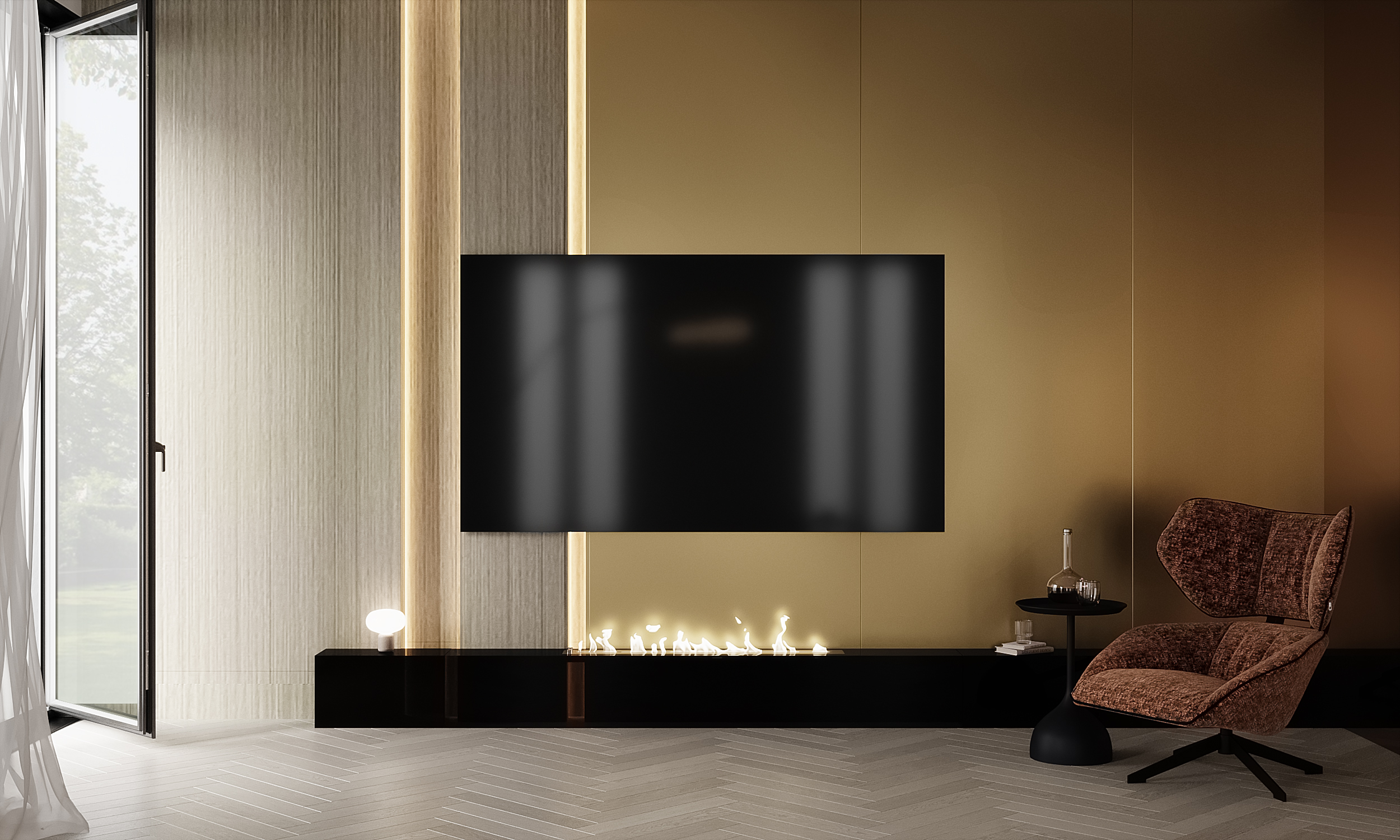 Панель из КМ Aluminium champagne carbon/Алюминий Шампань 1080*2800*8
