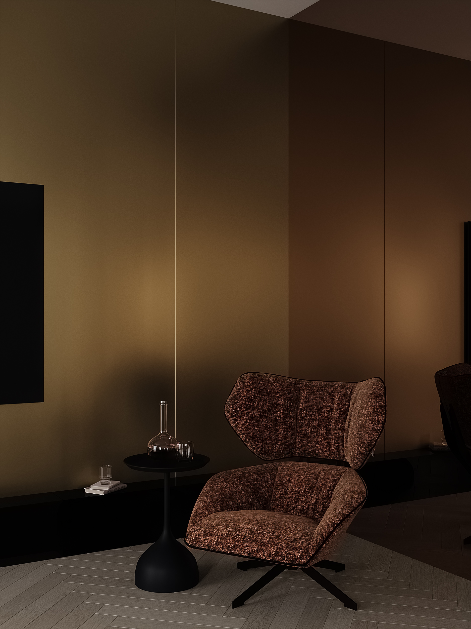 Панель из КМ Aluminium champagne carbon/Алюминий Шампань 1080*2800*8