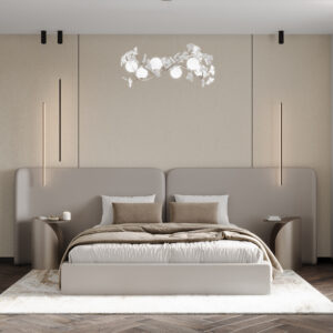 Панель из КМ Plane textile beige carbon matt/Ровный текстиль бежевый 1080*2800*8