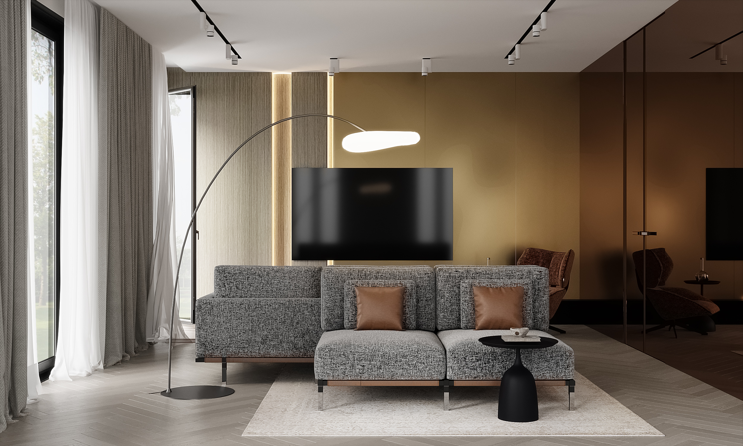 Панель из КМ Borneo Beige carbon matt/Борнео бежевый карбон матовый